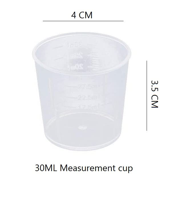 KWEL Plastic Measuring Cup, 30 ml, White - Pack of 12 - Image 2