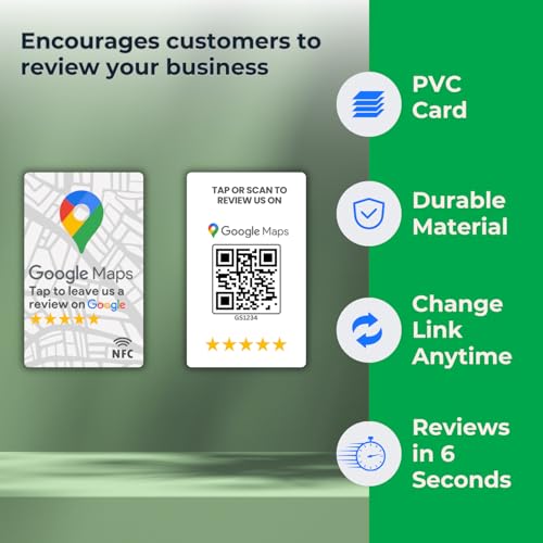tinydabba Review NFC Card Maps Edition | Along with QR Code | Boost Business Reviews with Tap or Scan | Pre-Configured PVC Card | Works with any NFC-Enabled Smartphone | With Dashboard - Image 5