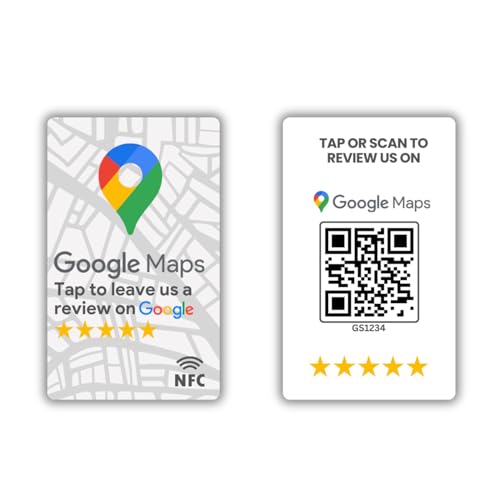 tinydabba Review NFC Card Maps Edition | Along with QR Code | Boost Business Reviews with Tap or Scan | Pre-Configured PVC Card | Works with any NFC-Enabled Smartphone | With Dashboard - Image 1