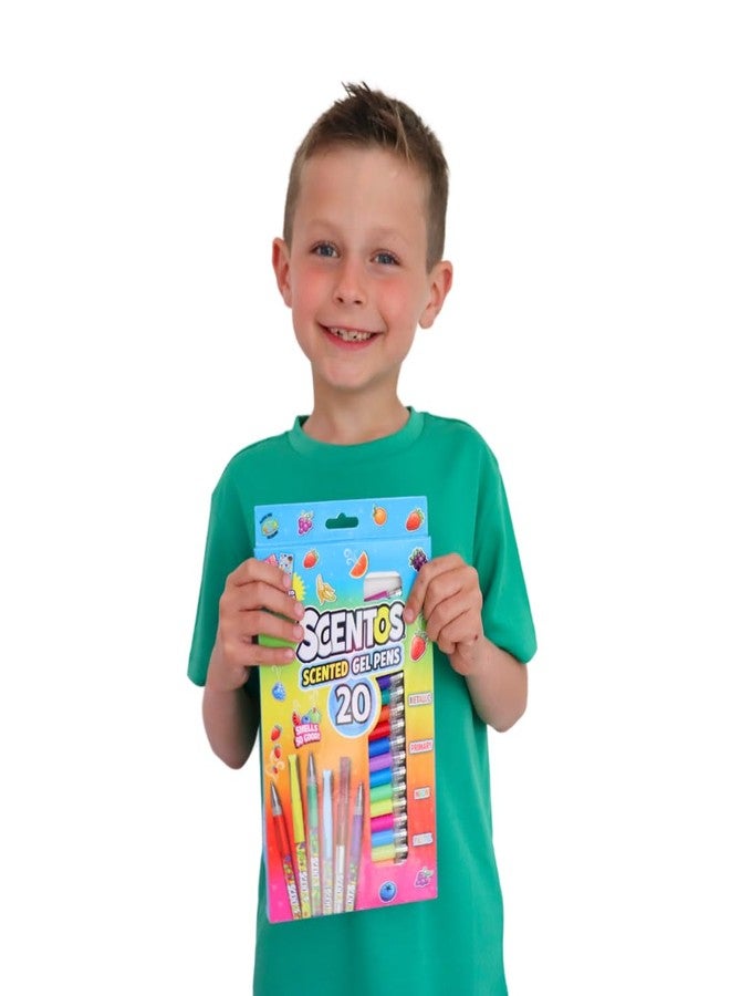 سينتوس أقلام جل معطرة من سينتوس من فراتيلي | عبوة من 20 قلمًا | ألوان معدنية، نيون، أساسية، وباستيل | للرسم والتلوين والكتابة، وللهدايا | غير سامة | تصميم أمريكي - Image 5