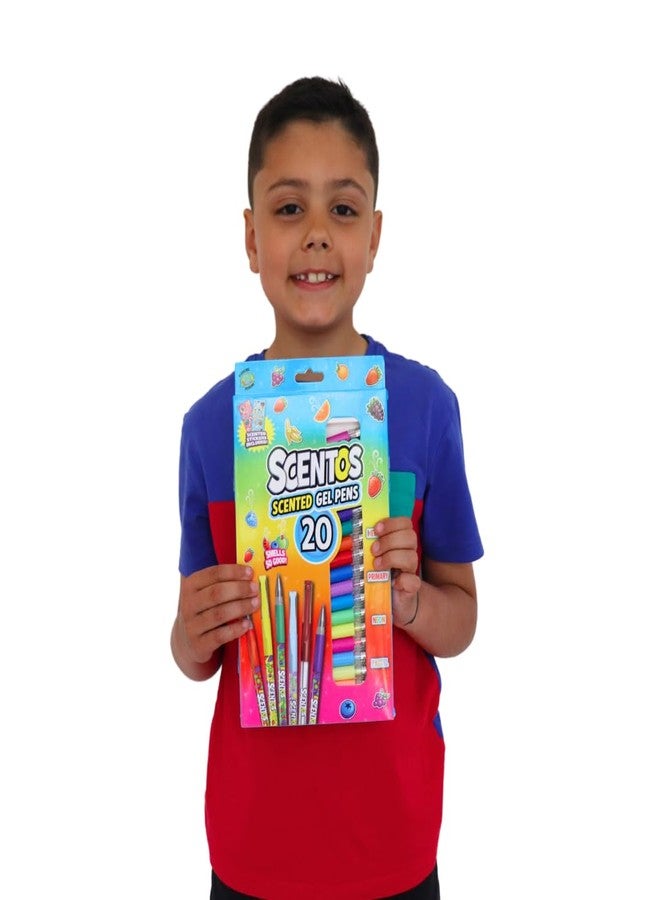 سينتوس أقلام جل معطرة من سينتوس من فراتيلي | عبوة من 20 قلمًا | ألوان معدنية، نيون، أساسية، وباستيل | للرسم والتلوين والكتابة، وللهدايا | غير سامة | تصميم أمريكي - Image 4