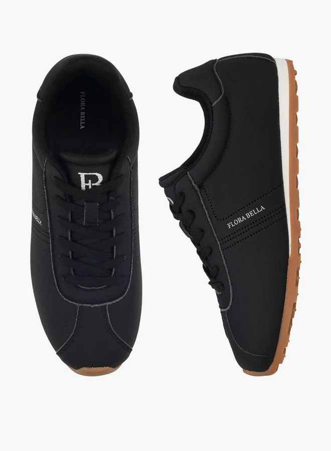 Flora Bella By Shoexpress BLACK Women Lace-Up Ankle Sneakers for Women | Best Price UAE