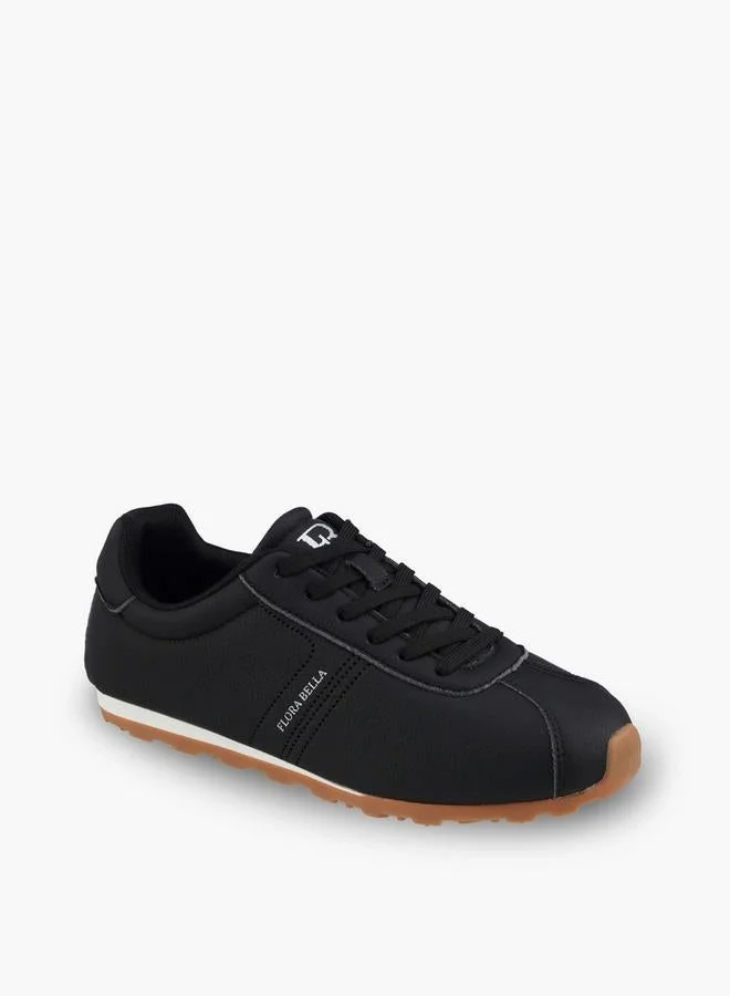 Flora Bella By Shoexpress BLACK Women Lace-Up Ankle Sneakers for Women | Best Price UAE