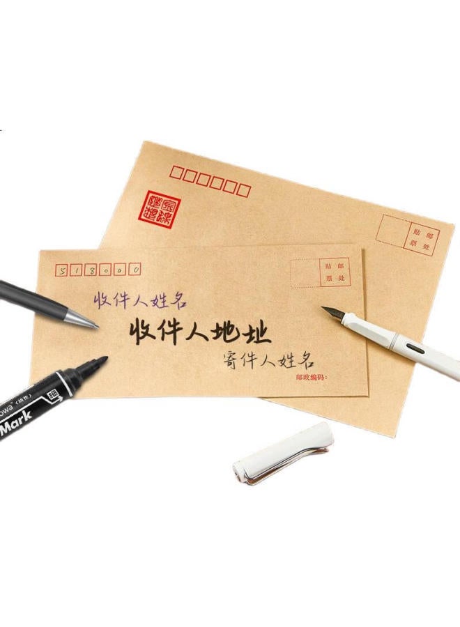 Kingdee [Lowest Price Online] Kingdee 20 Sheets No. 5 White Double-Sided Glue Paper Envelopes, Standard Postal Envelopes 220*110Mm - Image 3
