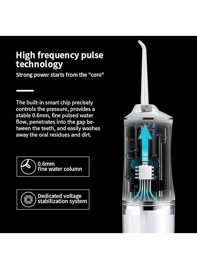 جهاز تنظيف الأسنان بالماء، جهاز ري فموي لاسلكي محمول 230 مل مع دوران 360 درجة، جهاز ري فموي للأسنان مقاوم للماء بدرجة IPX7، 4 رؤوس نفاثة قابلة لإعادة الشحن عبر USB للمنزل والسفر، أخضر - Image 4