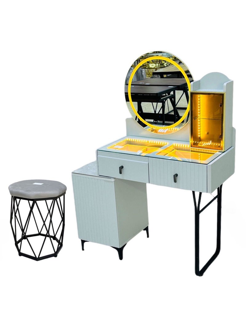 Living Dressing Table Set Light Luxury Dressing Table With Storage Cabinet