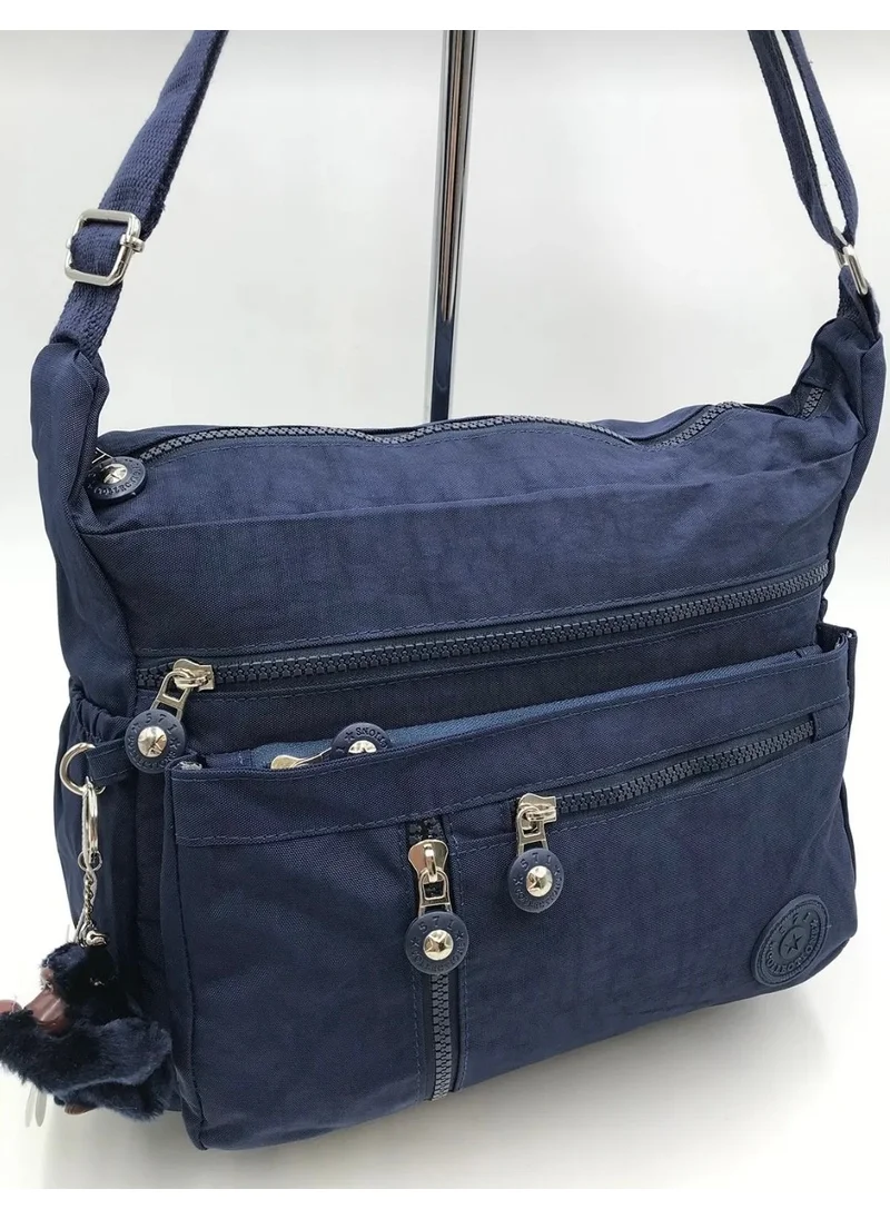 Duomino Fcstore Clinkir Waterproof Navy Blue Crinkle Shoulder Bag / Messenger / Crossbody / Multi Pocket