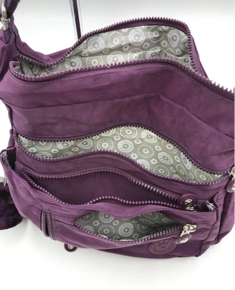 Duomino Fcstore Clinkir Waterproof Navy Blue Crinkle Shoulder Bag / Messenger / Crossbody / Multi Pocket