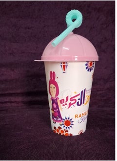 Ramadan Kids Cartoon Cup with Lid and Flexible Straw - Safe Plastic, Perfect for Cold Drinks - pzsku/Z36E2839578603F772F08Z/45/_/1740826350/ea22eded-5333-41de-b6c2-96800e1617a6