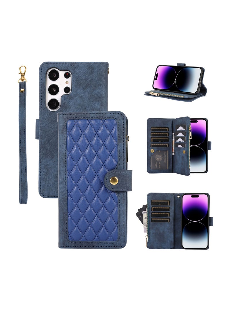 Suteni Flip Cover Card Slots Leather Phone Case for Samsung - Image 3