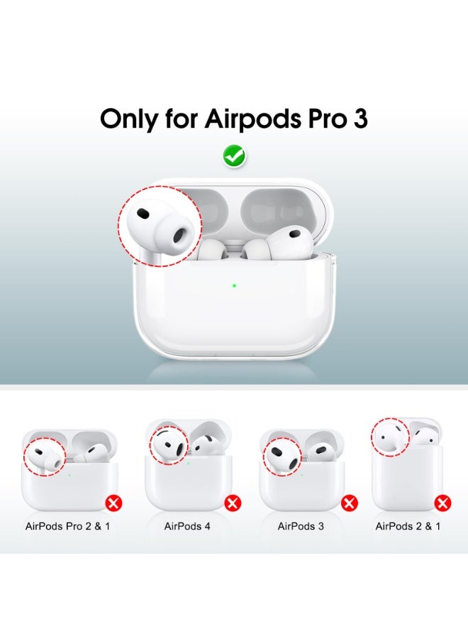 SZOXST for AirPods Pro 3 Case AirPods Pro Men's and Women's Headphone Cases for Airpods Pro 3 2025 TPU Material Case with Front LED Visibility, Cleaning Pen Included Transparent - Image 2
