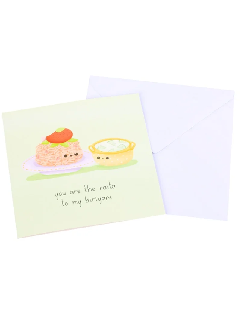 بيكوك سبلايز بطاقة معايدة للأزواج من الطعام برياني رايتا