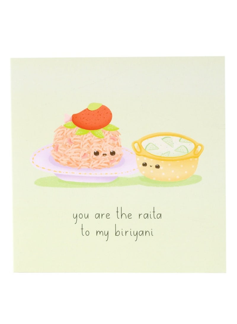 Peacock Supplies Food Couples Greeting Card Biryani Raita - Image 3