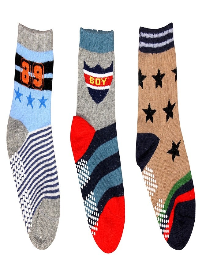 BABY STATION Soft Cotton Baby 3pc Socks Set (Boy's, 0-12 Months) - Image 2