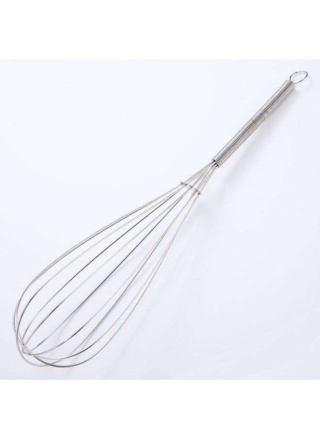 Generic Stainless Steel Egg Beater Spring Handle Egg Blender Cream Stir Foaming Blazer Baking Tool-Color:12 Inch  - Image 1