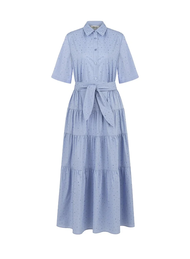 إبيكيول Poplin Dress With Rhinestones