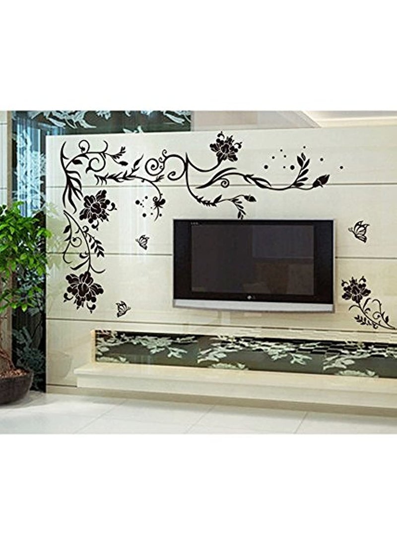 Decals Design Decals Design 'Butterflies Corner' Wall Sticker (PVC Vinyl, 90 cm x 60 cm, Multicolour)  - Image 1