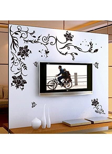 Decals Design Decals Design 'Butterflies Corner' Wall Sticker (PVC Vinyl, 90 cm x 60 cm, Multicolour)  - Image 4