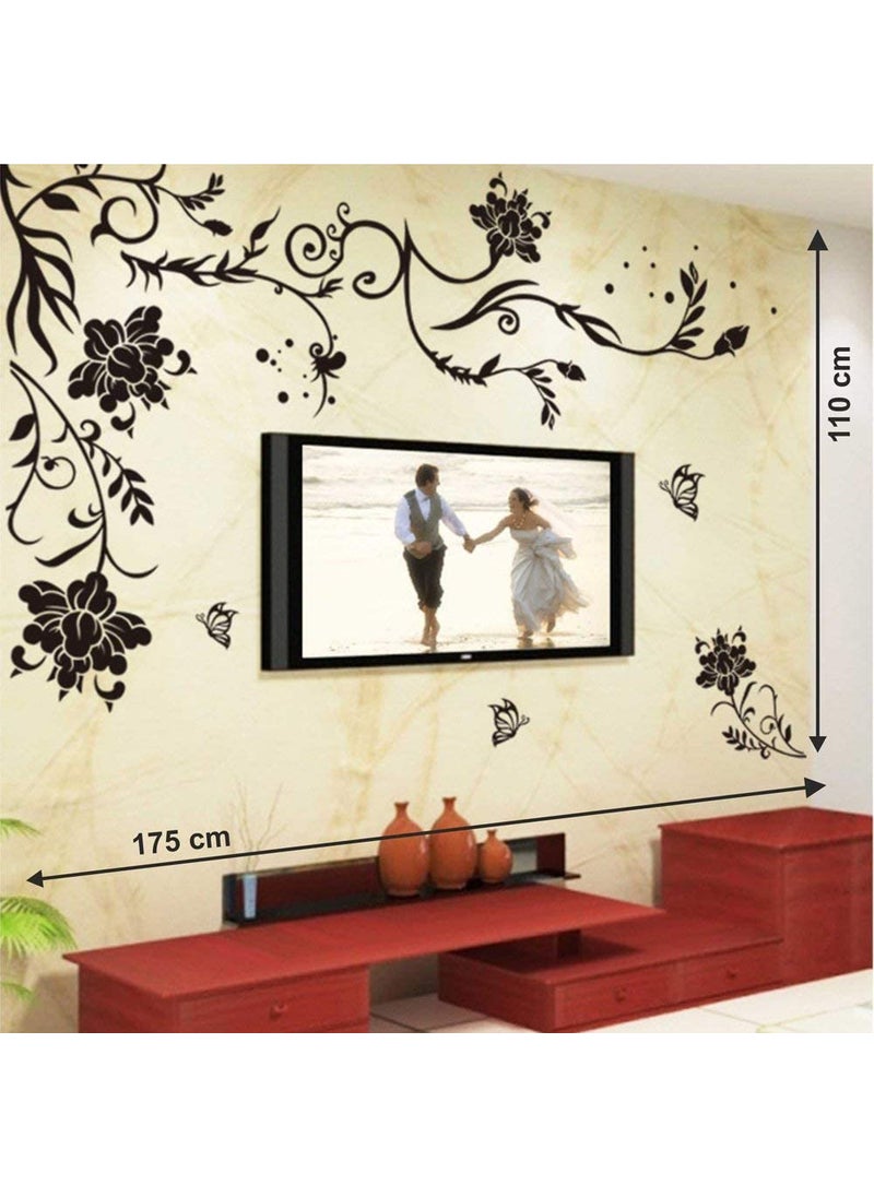 Decals Design Decals Design 'Butterflies Corner' Wall Sticker (PVC Vinyl, 90 cm x 60 cm, Multicolour)  - Image 2