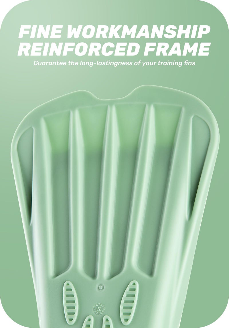 CAPAS Swim Training Fins Comfortable Silicone Lap Swimming Short Blade Floating Flippers with Mesh Bag for Adult Men Women Build Leg Strength - Image 4