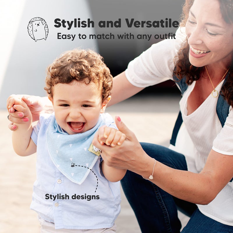 KeaBabies 8-Pack Organic Baby Bandana Bibs for Boys, Girls - Super Absorbent Triangle Baby Bibs for Drooling and Teething Infant, 100% Cotton Extra Soft for Newborn, Infant 0-36 Months (Constellation) - Image 4