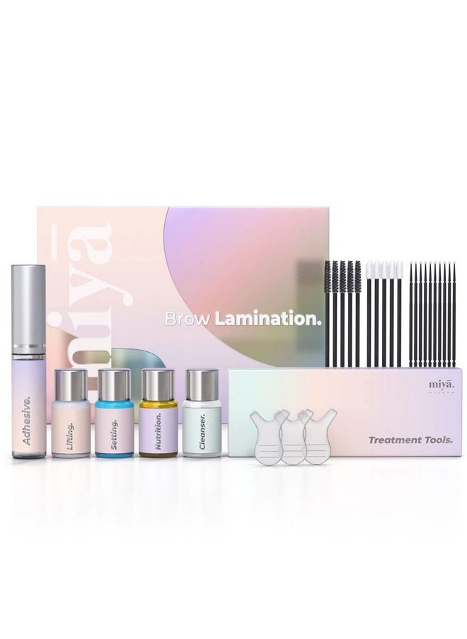 MIYA LASH - Professional Eyebrow Lamination With Keratin ; Diy Brow Lift Kit ; Fuller, Thicker Brows For 6 Weeks ; Easy To Use ; Includes Instruction, Treatment Tools & Brushes - Image 1