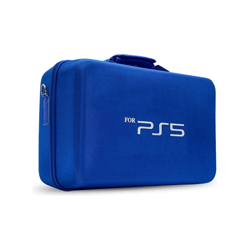 NexiGo Ethylene Vinyl Acetate (EVA) Storage Bag For Ps5, Carrying Case Briefcase Type For Ps5,Waterproof Shoulder Bag Compatible Ps 5 With Both Side Storage Compartment Accessories (Blue) - Image 5