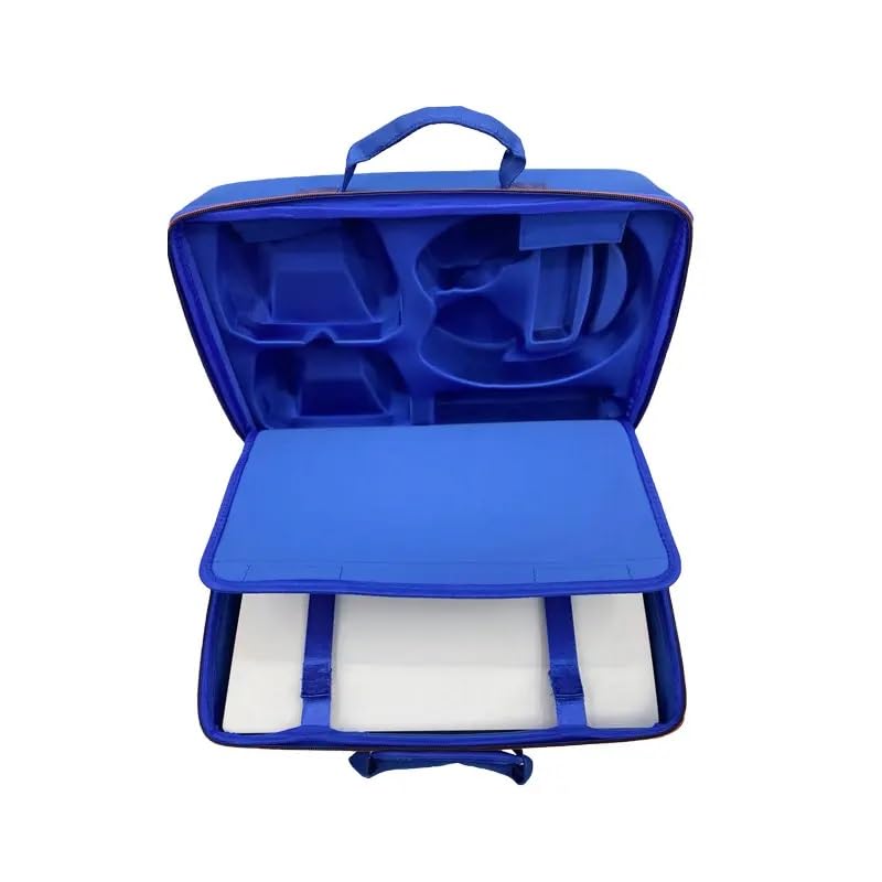 NexiGo Ethylene Vinyl Acetate (EVA) Storage Bag For Ps5, Carrying Case Briefcase Type For Ps5,Waterproof Shoulder Bag Compatible Ps 5 With Both Side Storage Compartment Accessories (Blue) - Image 3