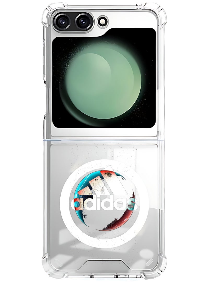 Theodor Magnetic Case for Samsung Galaxy Z Flip 6 Compatible with MagSafe Wireless Charging, Shockproof Phone Bumper Cover stars-addidas - Image 1