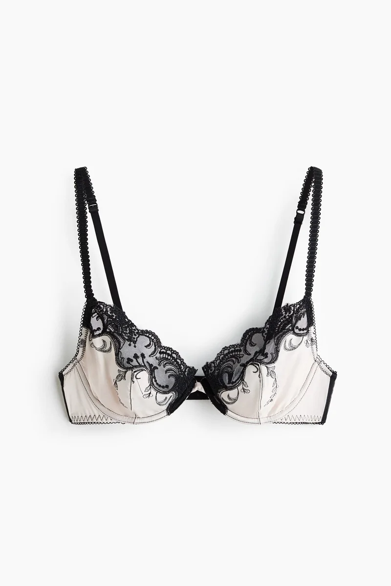 H&M Underwired satin bra