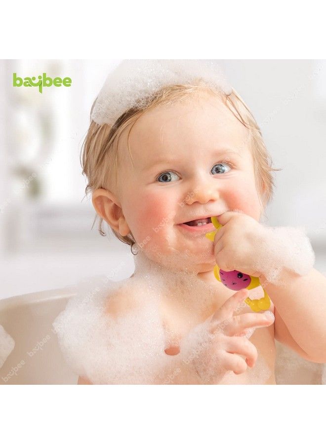 BAYBEE مجموعة ألعاب جرس الأطفال 7 قطع للأطفال غير سامة مع حواف ناعمة؛ هدايا للمواليد الجدد؛ مجموعة جرس للأطفال الرضع من 3 إلى 12 شهرًا للأولاد والبنات (7 قطع) - Image 4