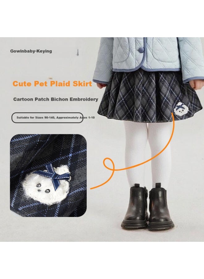 Gowinbaby Girls' New Year Gift Skirt College Style  Winter Girls' Versatile Pleated Skirt Baby Girl Pleated Skirt - Image 3