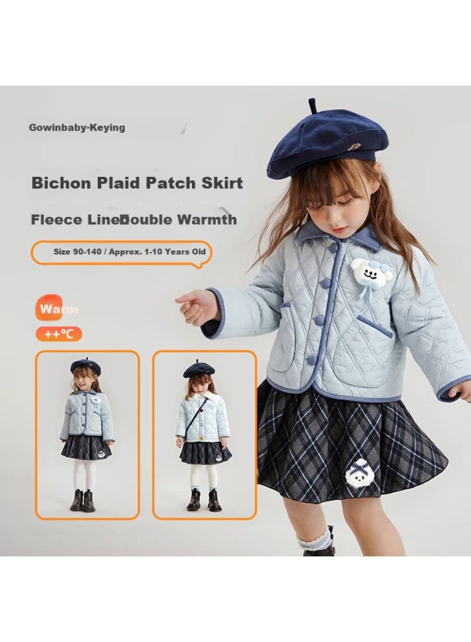 Gowinbaby Girls' New Year Gift Skirt College Style  Winter Girls' Versatile Pleated Skirt Baby Girl Pleated Skirt - Image 1
