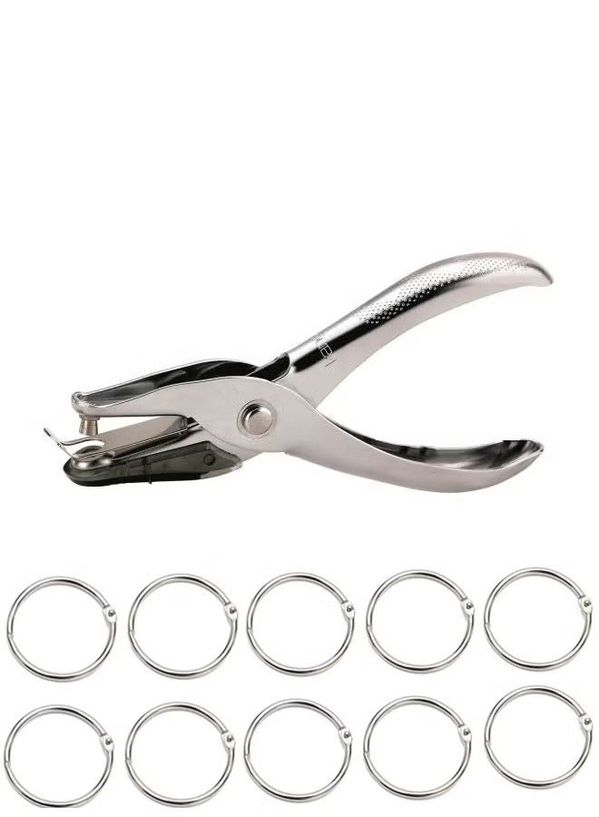 Generic 1 hole punch plus ten 0.1 metal buckles 