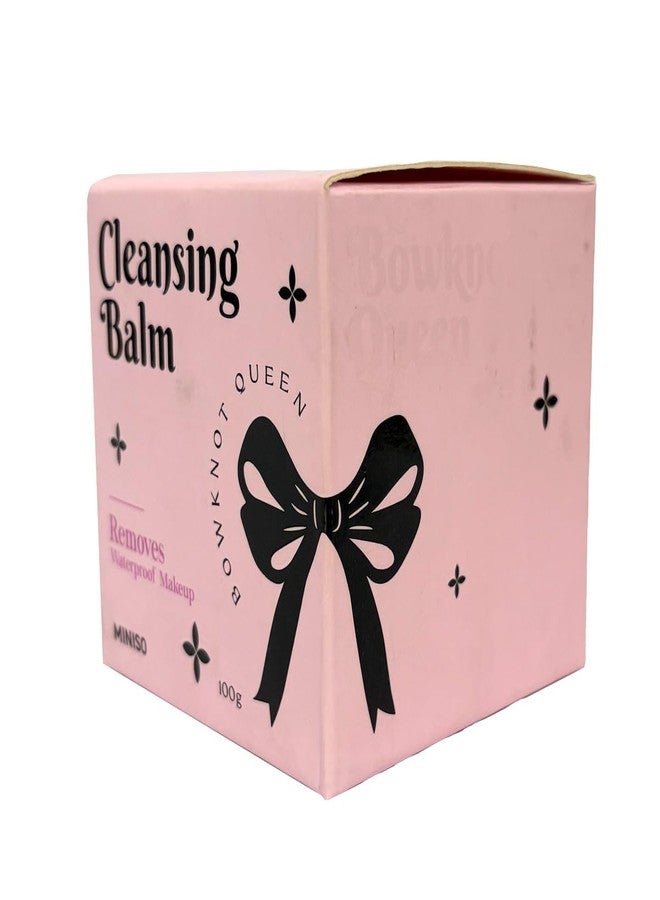 Miniso Bowknot Queen Cleansing Balm 100g - Green Tea & Amino Acid Makeup Remover, Waterproof Makeup Cleanser for Soft & Smooth Skin - Image 4