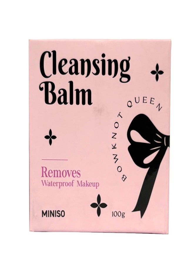 Miniso Bowknot Queen Cleansing Balm 100g - Green Tea & Amino Acid Makeup Remover, Waterproof Makeup Cleanser for Soft & Smooth Skin - Image 1