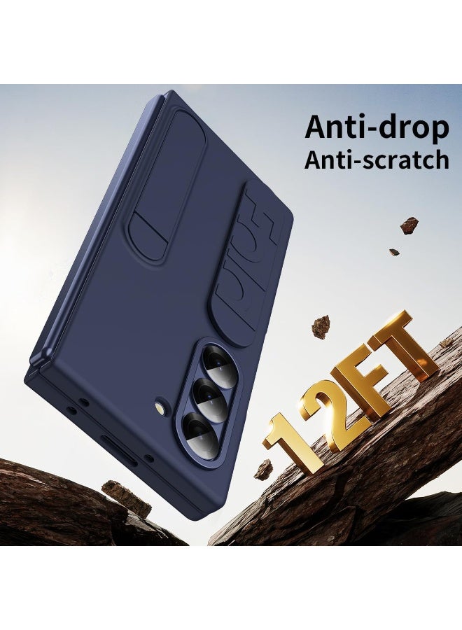 XIMAND جراب Ximand Samsung Galaxy Z Fold 6 Protect مع حامل سوار المعصم، شاشة مدمجة وحماية للعدسات، حماية كاملة للجسم من السقوط - Image 5
