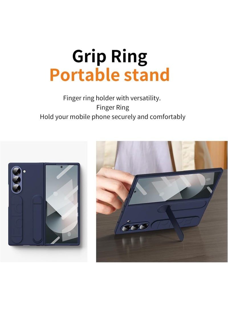 XIMAND جراب Ximand Samsung Galaxy Z Fold 6 Protect مع حامل سوار المعصم، شاشة مدمجة وحماية للعدسات، حماية كاملة للجسم من السقوط - Image 3