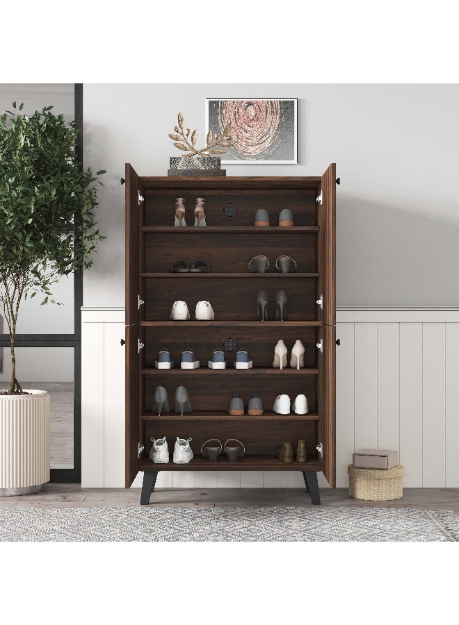 Home Box Kairo 18-Pair Tall Shoe Cabinet with 4 Doors - Image 2