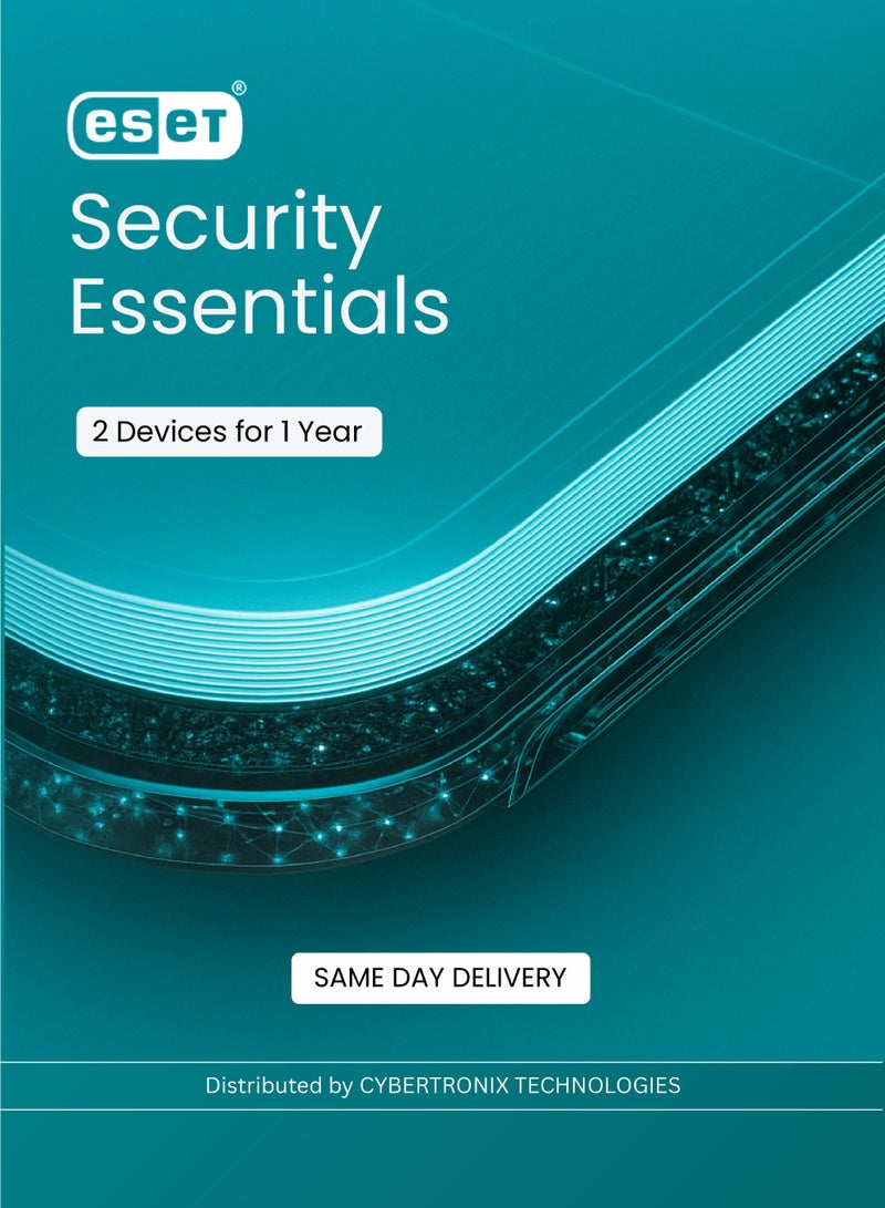 ESET Security Essential | 2 Devices for 1 Year | Digital License | Same Day Delivery