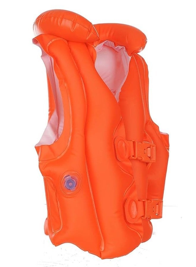 VEDHAK Kids Swimming Jacket/Vest/Swimming Pool Inflatable Floating Jacket for Kids Boys and Girls Swimming Pool Accessories Swim Pool Safety Adjustable Jacket (Pack of 1) (5-10 Year) - Multicolour - Image 4