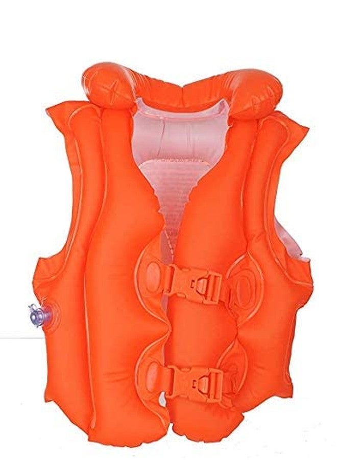 VEDHAK Kids Swimming Jacket/Vest/Swimming Pool Inflatable Floating Jacket for Kids Boys and Girls Swimming Pool Accessories Swim Pool Safety Adjustable Jacket (Pack of 1) (5-10 Year) - Multicolour - Image 3