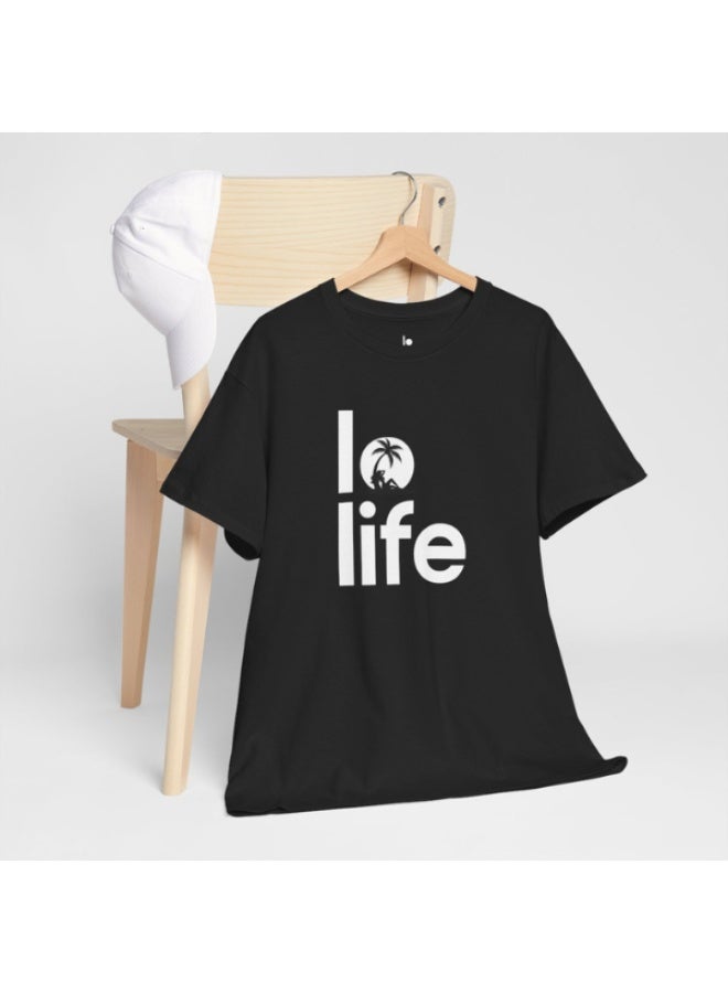 Lo Life Palm Dreams T-Shirt | Trendy Graphic Cotton Tee for Men - Image 2