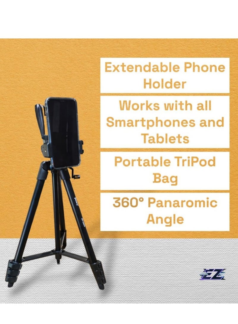 ELTRAZONE Lightweight and Versatile Tripod with Mobile Clip and Carry Bag – Perfect for Vlogging, Travel, and Live Streaming - Image 3