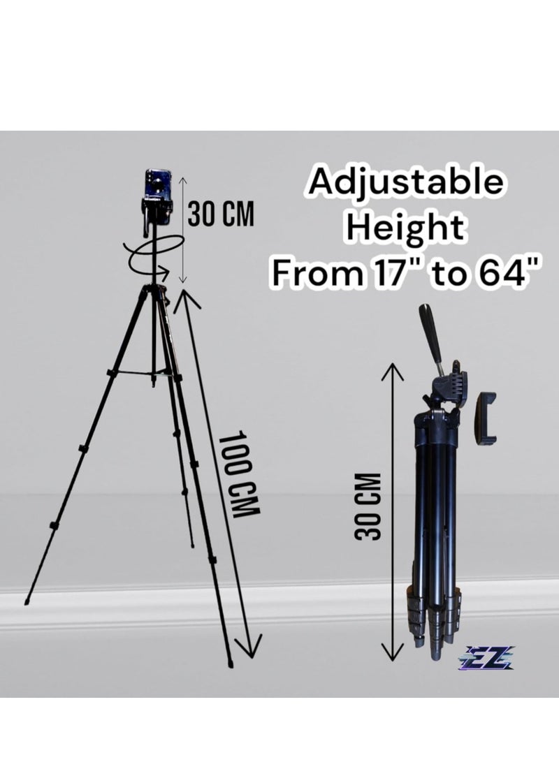 ELTRAZONE Lightweight and Versatile Tripod with Mobile Clip and Carry Bag – Perfect for Vlogging, Travel, and Live Streaming - Image 2