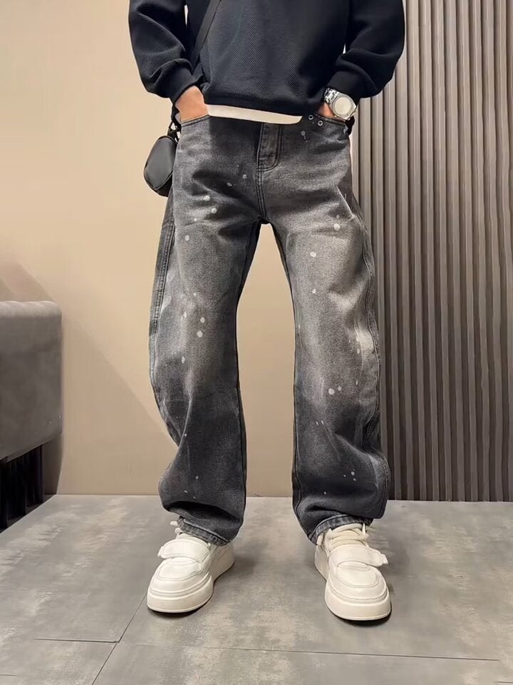 Unisex Classic Denim Jeans Loose Fit Daily Outdoor Wear - Image 4