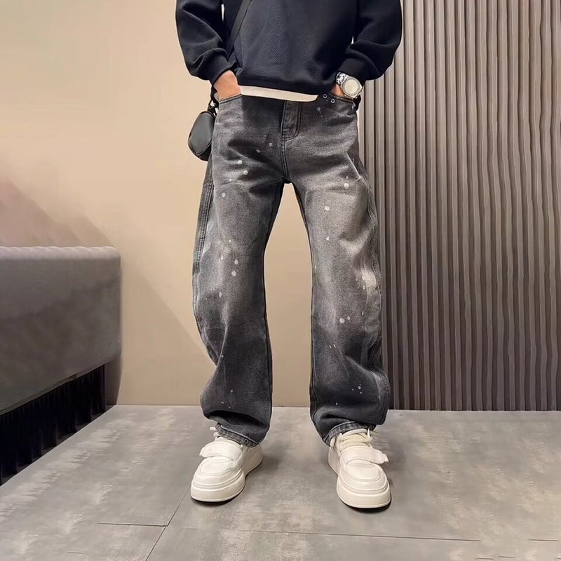 Unisex Classic Denim Jeans Loose Fit Daily Outdoor Wear - Image 2