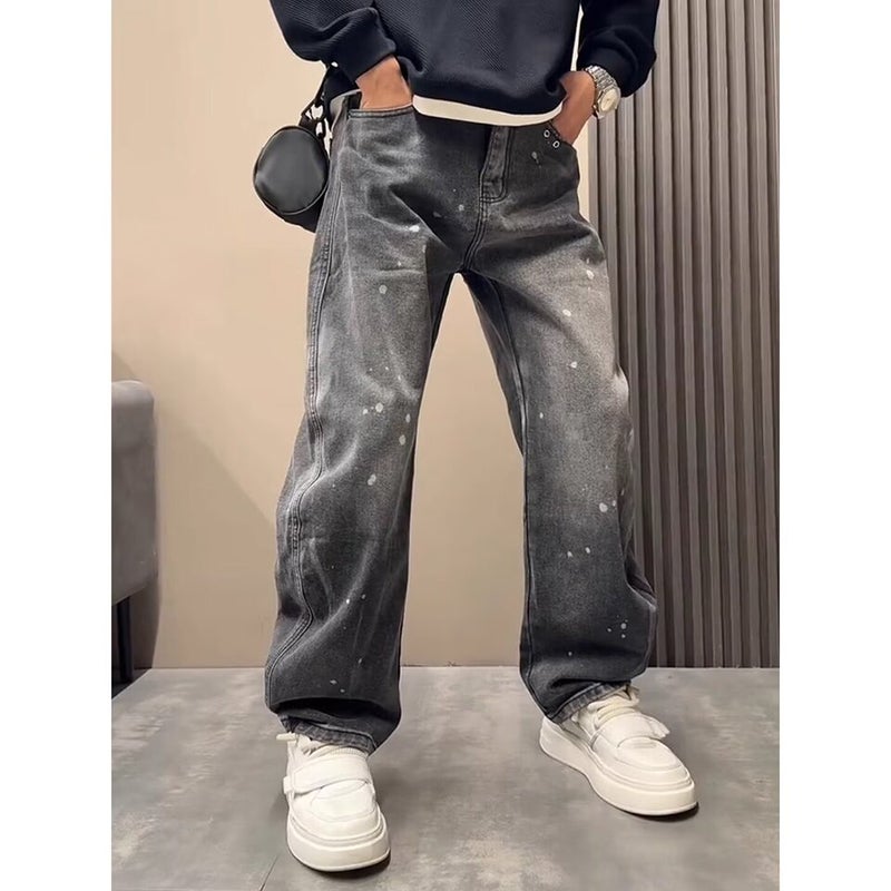 Unisex Classic Denim Jeans Loose Fit Daily Outdoor Wear - Image 3