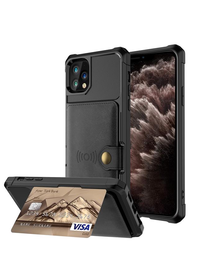 اس-توب جراب جلدي لهاتف iPhone 11 Pro Max مع محفظة مغناطيسية وحقيبة بطاقات - Image 1