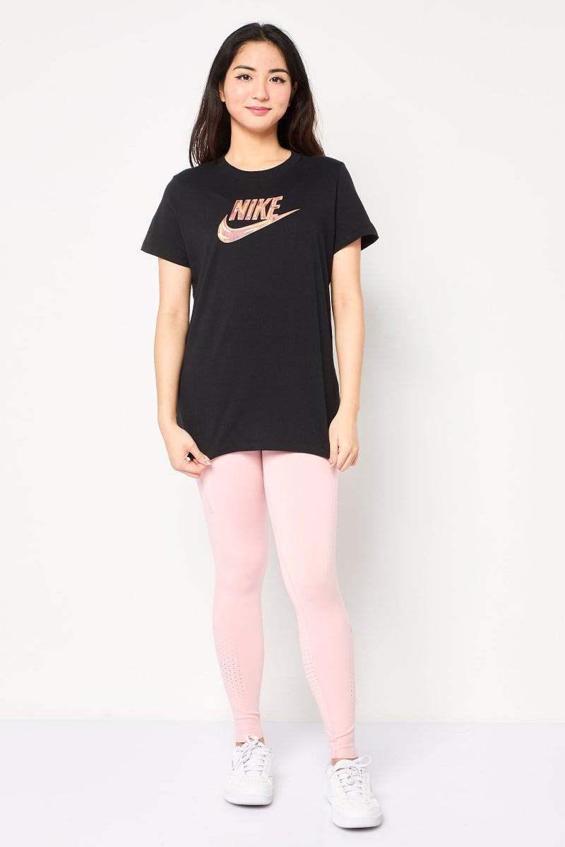 Nike Women Sportswear Fit Short Sleeve Outdoor T-Shirt, Black - Image 2